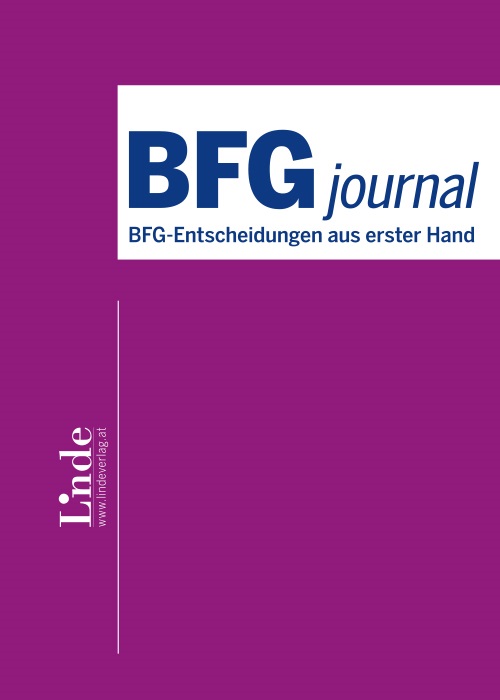 BFGjournal - BFG-Entscheidungen aus erster Hand