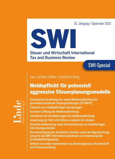 SWI-Spezial - Meldepflicht für potenziell aggressive Steuerplanungsmodelle