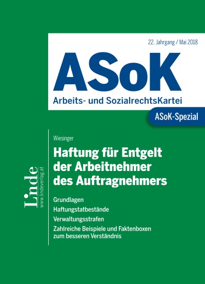 ASoK-Spezial Haftung für Entgelt der Arbeitnehmer des Auftragnehmers