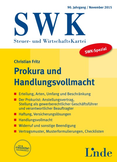SWK-Spezial Prokura und Handlungsvollmacht