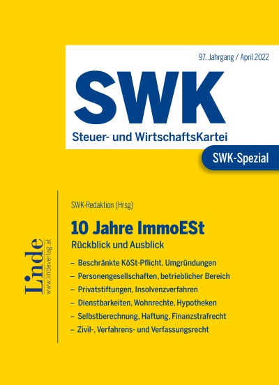 SWK-Spezial: 10 Jahre ImmoESt